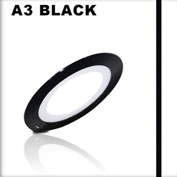 Tasiemka Do Zdobień Efekt Holo Czarna 1mm