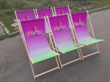 Деревянный шезлонг с вашим собственным ПРИНТОМ, ЛОГОТИПОМ