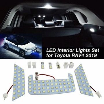 Zestaw żarówek LED do modernizacji wnętrza samochodu dla Toyota RAV4~3433