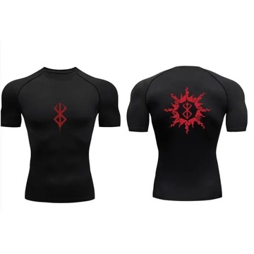 Men's Berserk Printed Compression Shirt Gym Short