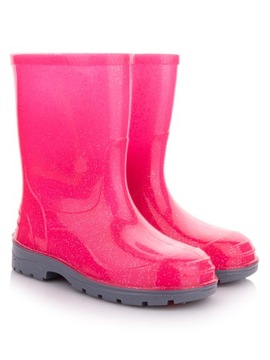 Детские резиновые сапоги, розовые, Эльза, Лемиго, размер 28