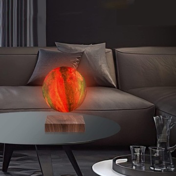 НАСТОЛЬНАЯ ЛАМПА «ЛЕВИТИРУЮЩАЯ ЛУНА» 3D-ПЕЧАТАННАЯ RGB С ДИСТАНЦИОННЫМ УПРАВЛЕНИЕМ
