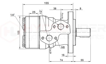 BMR 125 O2W25 P90 ГИДРОЛИДЕР ГИДРАВЛИЧЕСКИЙ ДВИГАТЕЛЬ