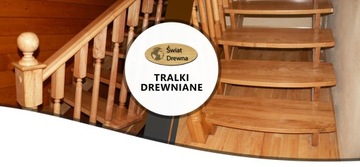 Tralka JESION barierka drewniana schody tralki