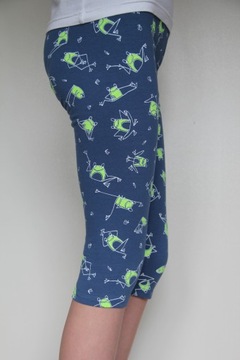 Леггинсы 3/4, Леггинсы рыбака, Принты, размер 122, размер 110-158