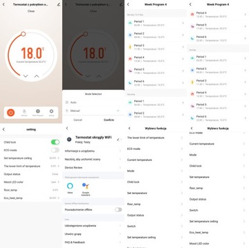 TERMOSTAT OBCIĄŻALNY 16A DO GRZEJNIKÓW ELEKTRYCZNYCH KOTŁÓW WODNYCH WIFI