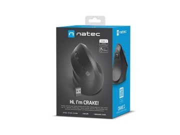 NATEC MYSZ WERTYKALNA CRAKE 2 BEZPRZEWODOWA BLUETOOTH 5.0+2.4GHZ 2400DPI DL