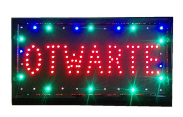 SZYLD NEON TABLICA ŚWIETLNA LED REKLAMA OPEN SALON