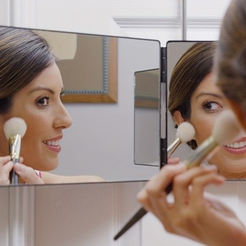 1 шт. 3-стороннее зеркало для самостоятельной стрижки волос, тройное на 360 градусов