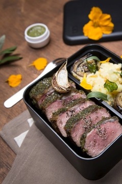 LUNCHBOX CZARNY BENTO Square Monbento