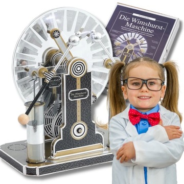 Maszyna elektrostatyczna; zestaw edukacyjny DIY; model kartonowy AstroMedia