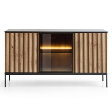 Комод застекленный + светодиод Sento k154