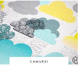 Pieluszki 100% bambusowe wzór Chmurki 75x75 TEXPOL