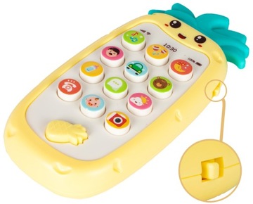 ИНТЕРАКТИВНЫЙ МУЗЫКАЛЬНЫЙ ТЕЛЕФОН «АНАНАС» ДЛЯ МАЛЫШЕЙ