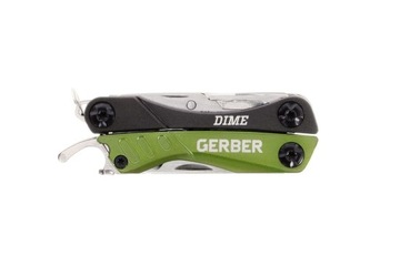 Мультитул GERBER DIME GREEN 9 в 1 из нержавеющей стали
