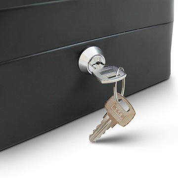 МЕТАЛЛИЧЕСКИЙ СЕЙФ ДЛЯ ДЕНЕЖНЫХ КАССЕТ 20СМ, ЧЕРНЫЙ