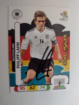 Karta panini autograf Niemcy Euro 2012 Philipp Lahm Star Player