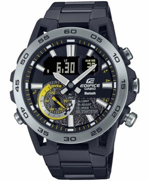 Czarny zegarek męski Casio Edifice ECB-40DC Carbon