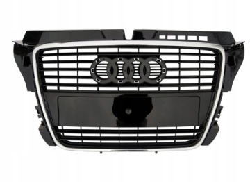 GRILL ATRAPA AUDI A3 8P LIFT S-LINE 2008 2009 2010 2011 2012 CZARNY POŁYSK