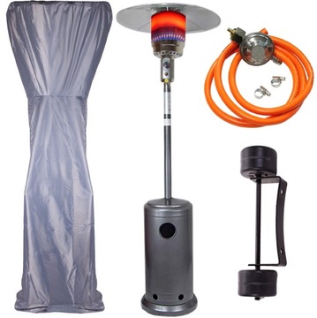 PARASOL GRZEWCZY PROMIENNIK TARASOWY OGRZEWACZ GAZOWY POKROWIEC 14kW