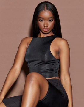 S72484 MISSGUIDED PLUS__MR6 ЧЕРНЫЙ КОРОТКИЙ ТОП__54