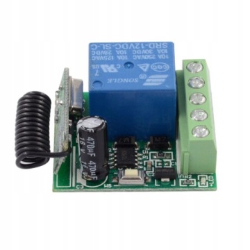 РЕЛЕ ДИСТАНЦИОННОГО УПРАВЛЕНИЯ С 2 ПУЛЬТАМИ ДИСТАНЦИОННОГО УПРАВЛЕНИЯ 433МГЦ 12В