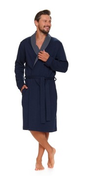 Elegancki szlafrok męski DOCTOR NAP 5283 navy blue S