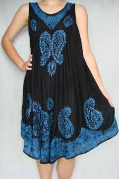 BOHO piękna sukienka indyjska wiosna lato L/XL