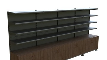 ПОЛКА ДЛЯ МАГАЗИНА ПОЛКА ДЛЯ МАГАЗИНА, настенная, гондольная, двусторонняя складская