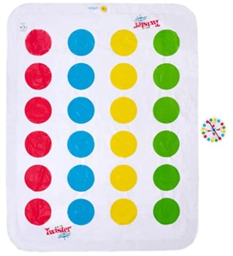 ZESTAW GRA ZRĘCZNOŚCIOWA WODNY TWISTER SPLASH ZE ZRASZACZEM XXL 170x120 cm