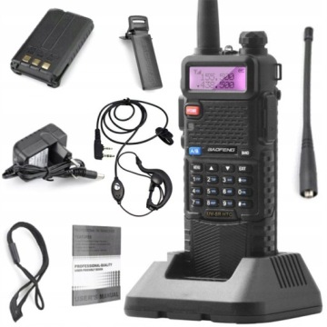 Baofeng UV-5R Htq 3800mAh Pmr vysílačka Rádio, Walke Talke, Fm rádio