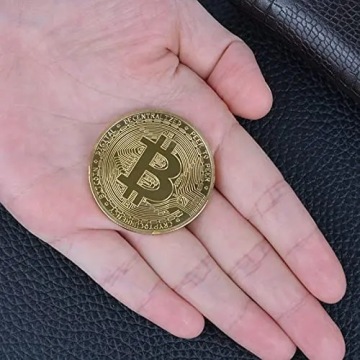 БИТКОИН МОНЕТА В ЗОЛОТОМ КОЛЛЕКЦИОННОМ ДЕКОРАТИВНОМ BTC В ПОДАРОК