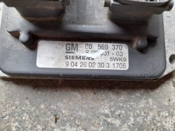 OPEL ZAFIRA A 99-05R. 1,8 16V JEDNOTKA ŘÍZENÍ MOTORU 90569370