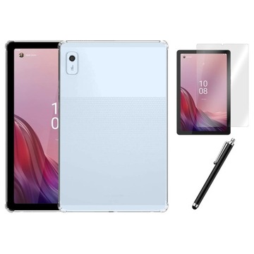 ETUI SILIKONOWE PLECKI + SZKŁO HARTOWANE do LENOVO TAB M9