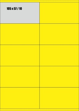 icpc naklejki 105x57 ŻÓŁTE FLUO