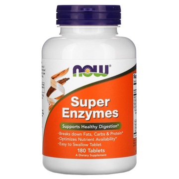 ENZYMY TRAWIENNE NOW FOODS SUPER ENZYMES 180 TABLETEK