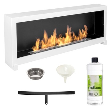 BIOKOMINEK S-Line 3D BOX 120cm biały 1200 STOJĄCY