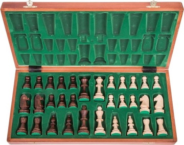 КВАДРАТ - Деревянные турнирные шахматы №6 КРАСНОЕ ДВИЖЕНИЕ? - Шахматная доска и фигуры