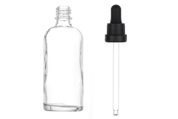 Butelka szklana bezbarwna 100 ml z pipetą