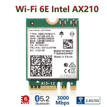 Karta sieciowa Intel WiFi 6 Card AX210 PCIe M.2