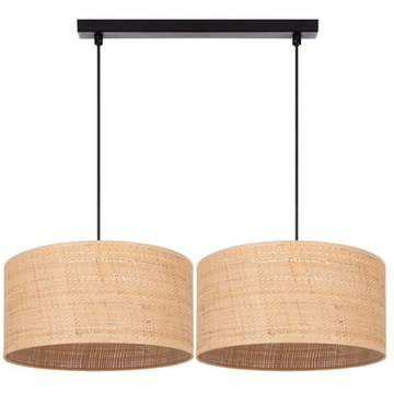 LAMPA WISZĄCA ETNO SUFITOWA ABAŻUR BOHO RATAN 30CM