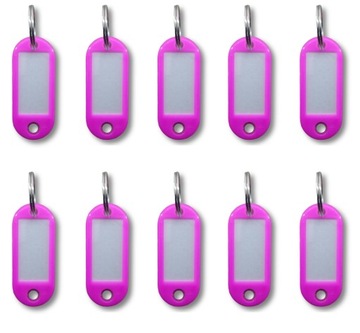 BRELOK identyfikator do kluczy 10 sztuk RÓŻOWY