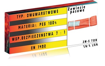 ZAWIESIE PASOWE 5T 2M ZAWIESIA DŹWIGOWE HDS