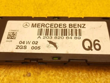 MERCEDES-BENZ C W203 ANTÉNA ZESILOVAČ MODUL A2038206489