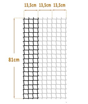 SIATKA SPORTOWA osłaniająca OKNA ścianę SUFIT