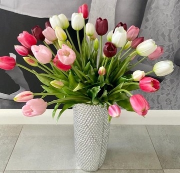 Букет из силиконовых тюльпанов типа ЖИВОЙ