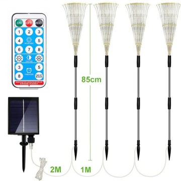 4X СОЛНЕЧНАЯ ЛАМПА ДЛЯ УКРАШЕНИЯ САДА Одуванчики 480 LED + ПУЛЬТ ДИСТАНЦИОННОГО УПРАВЛЕНИЯ