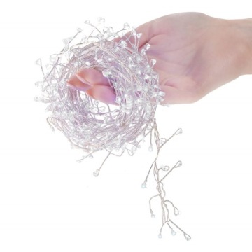 100LED Рождественские елочные лампы, сосульки, ХОЛОДНЫЙ БЕЛЫЙ