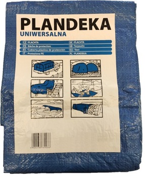 PLANDEKA 4X8 M NIEBIESKA UNIWERSALNA 70g/mkw