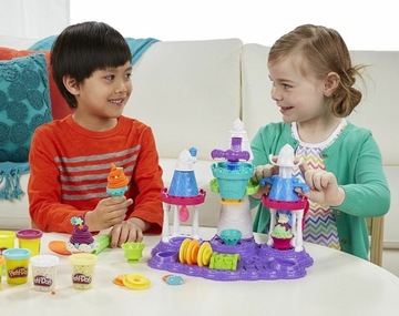 ПЛАЙ-ДО пласти-тесто ВОЛШЕБНОЕ МОРОЖЕНОЕ ВЕЧЕРИНКА РАДУГА МОРОЖЕНОЕ ЕДИНОРОГ 4 трубочки 8 цветов